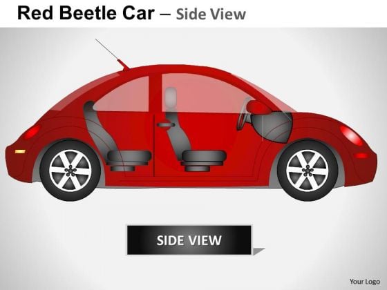 Transportation Red Beetle Car PowerPoint Slides And Ppt Diagram Templates