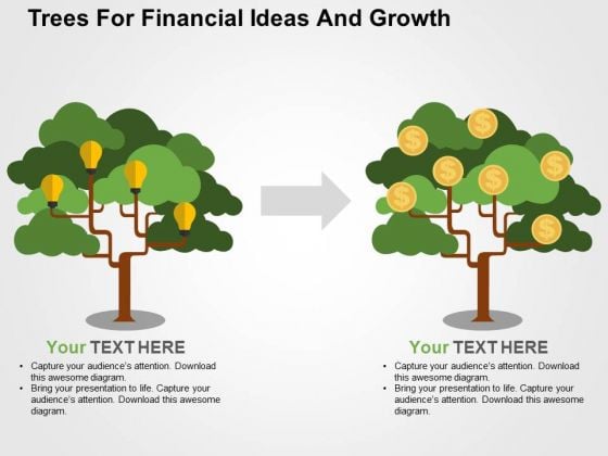 Trees For Financial Ideas And Growth PowerPoint Template Trees For Financial Ideas And Growth PowerPoint Template