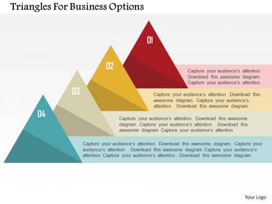 Triangles For Business Options Presentation Template Triangles For Business Options Presentation Template
