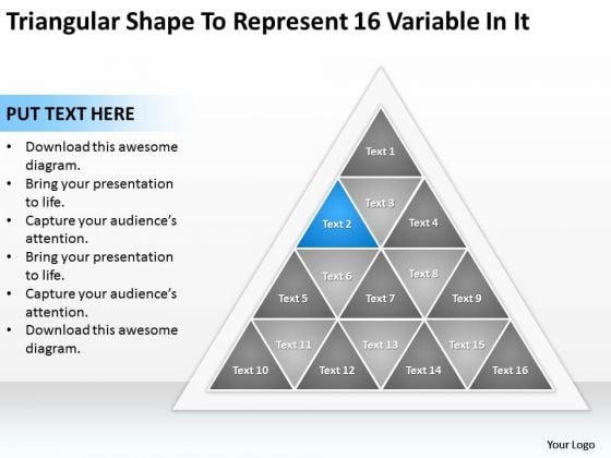 Triangular Shape To Represent 16 Variable In It Ppt Business Plans PowerPoint Templates Triangular Shape To Represent 16 Variable In It Ppt Business Plans PowerPoint Templates