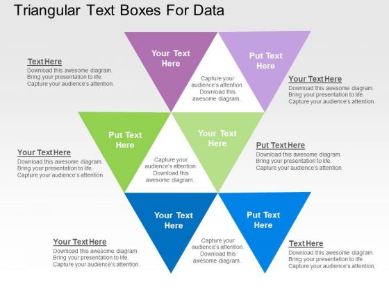 Triangular Text Boxes For Data Representation PowerPoint Template Triangular Text Boxes For Data Representation PowerPoint Template
