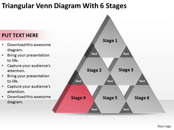 Triangular Venn Diagram Wth 6 Stages Ppt Help Writing Business Plan PowerPoint Slides