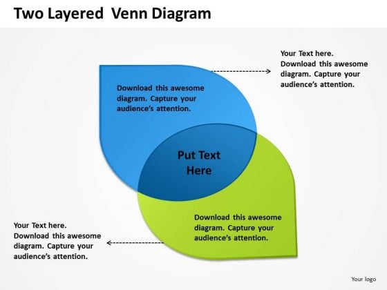 Two Layered Venn Diagram Cycle Chart PowerPoint Slides Two Layered Venn Diagram Cycle Chart PowerPoint Slides
