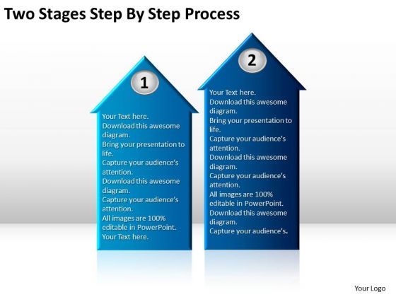 Two Stages Step By Process How Do You Write Business Plan PowerPoint Templates