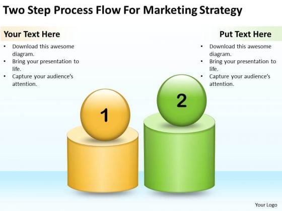 Two Step Process Flow For Marketing Strtegy Ppt Business Planning Software PowerPoint Templates