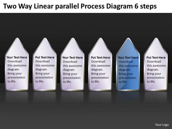 Two Way Linear Parallel Process Diagram 6 Steps Small Business Plan PowerPoint Slides Two Way Linear Parallel Process Diagram 6 Steps Small Business Plan PowerPoint Slides