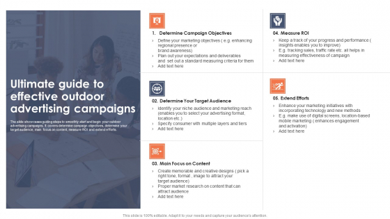Ultimate Guide To Effective Outdoor Advertising Campaigns Diagrams PDF Ultimate Guide To Effective Outdoor Advertising Campaigns Diagrams PDF