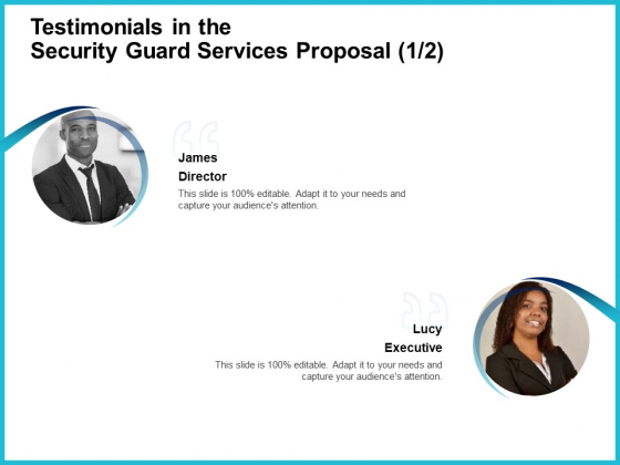 Uniformed Security Testimonials In The Security Guard Services Proposal Communication Formats PDF Uniformed Security Testimonials In The Security Guard Services Proposal Communication Formats PDF
