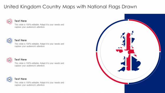 United Kingdom Country Maps With National Flags Drawn Ppt PowerPoint Presentation Icon Rules PDF