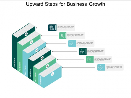 Upward Steps For Business Growth Ppt PowerPoint Presentation Pictures Graphics Example