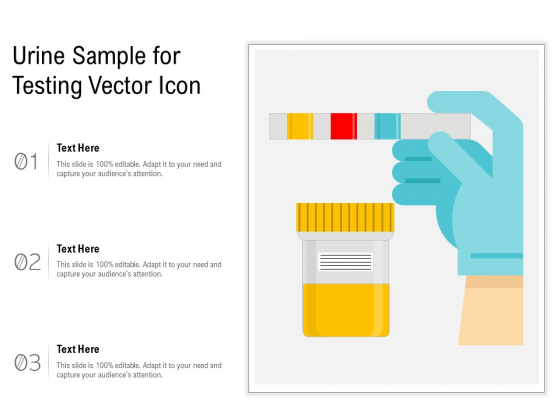 Urine Sample For Testing Vector Icon Ppt PowerPoint Presentation Inspiration Vector PDF