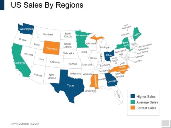 Us Sales By Regions Ppt PowerPoint Presentation Inspiration Deck