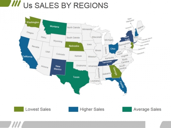 Us Sales By Regions Ppt PowerPoint Presentation Layouts Slides