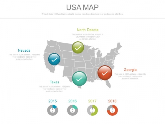 Usa Map Ppt Slide