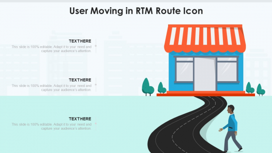 User Moving In RTM Route Icon Background PDF