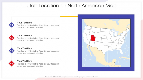 Utah Location On North American Map Graphics PDF