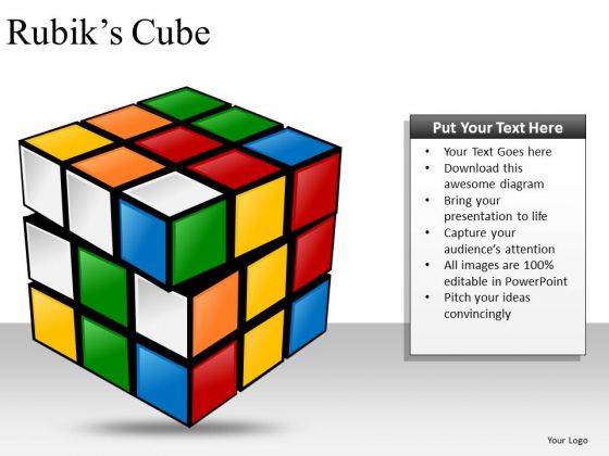 unsolved rubiks cube powerpoint slides and ppt diagram templates