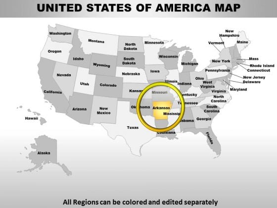 Usa Arkansas State PowerPoint Maps Usa Arkansas State PowerPoint Maps