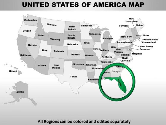Usa Florida State PowerPoint Maps Usa Florida State PowerPoint Maps