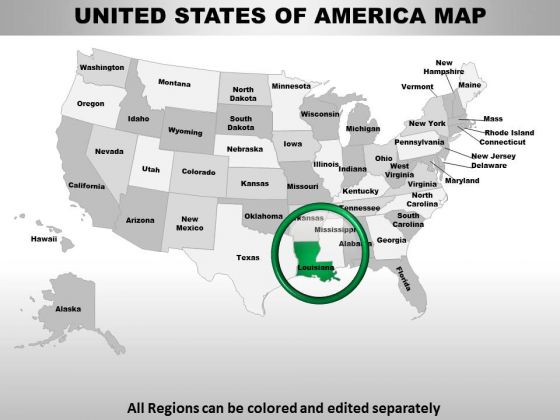 Usa Louisiana State PowerPoint Maps