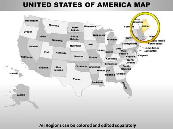 Usa Maine State PowerPoint Maps Usa Maine State PowerPoint Maps
