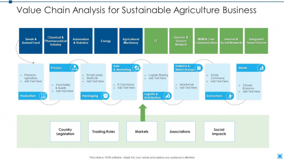 Value Chain Analysis For Sustainable Agriculture Business Summary PDF