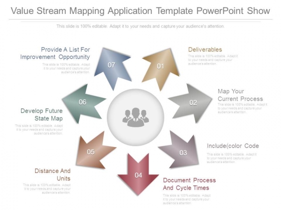 Value Stream Mapping Application Template Powerpoint Show