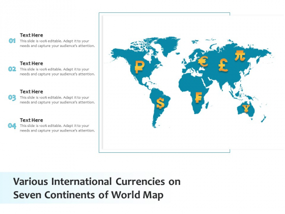 Various International Currencies On Seven Continents Of World Map Ppt PowerPoint Presentation File Portfolio PDF Various International Currencies On Seven Continents Of World Map Ppt PowerPoint Presentation File Portfolio PDF