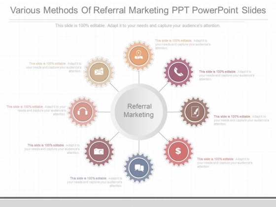Various Methods Of Referral Marketing Ppt Powerpoint Slides Various Methods Of Referral Marketing Ppt Powerpoint Slides