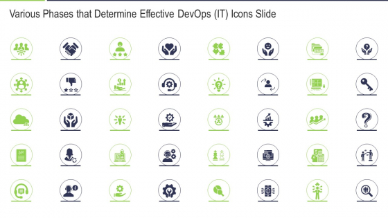 Various Phases That Determine Effective Devops IT Icons Slide Icons PDF