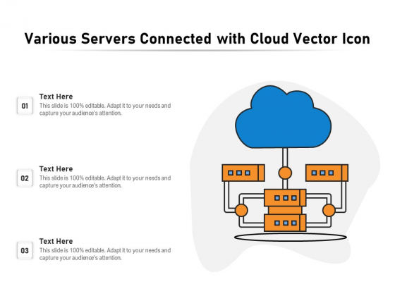 Various Servers Connected With Cloud Vector Icon Ppt PowerPoint Presentation File Example PDF