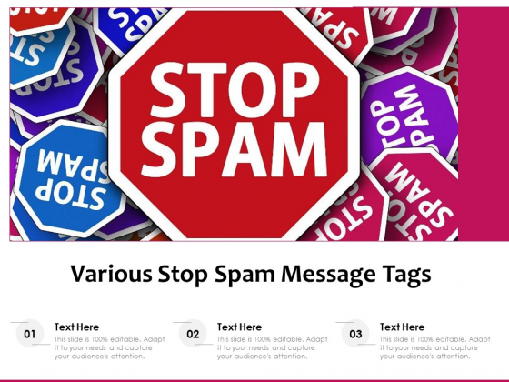 Various Stop Spam Message Tags Ppt PowerPoint Presentation File Skills PDF Various Stop Spam Message Tags Ppt PowerPoint Presentation File Skills PDF