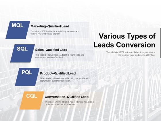 Various Types Of Leads Conversion Ppt PowerPoint Presentation Icon Gallery PDF Various Types Of Leads Conversion Ppt PowerPoint Presentation Icon Gallery PDF