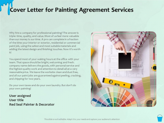 Varnishing Services Agreement Cover Letter For Painting Agreement Services Ppt Styles Show PDF