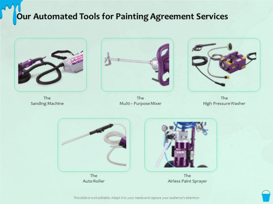 Varnishing Services Agreement Our Automated Tools For Painting Agreement Services Ppt Summary Elements PDF