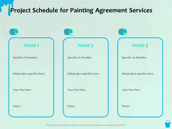Varnishing Services Agreement Project Schedule For Painting Agreement Services Ppt Inspiration Layout PDF