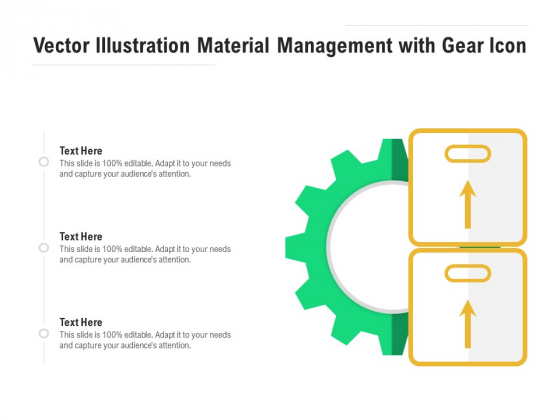Vector Illustration Material Management With Gear Icon Ppt PowerPoint Presentation Gallery Show PDF