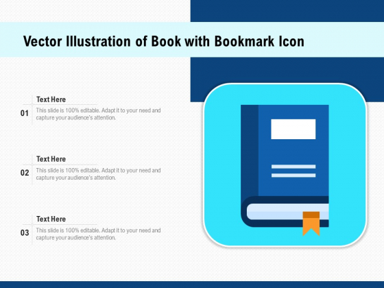 Vector Illustration Of Book With Bookmark Icon Ppt PowerPoint Presentation Gallery Microsoft PDF