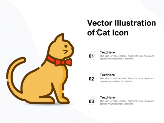 Vector Illustration Of Cat Icon Ppt PowerPoint Presentation Outline Vector