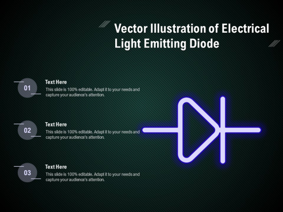 Vector Illustration Of Electrical Light Emitting Diode Ppt PowerPoint Presentation Layouts Example Topics