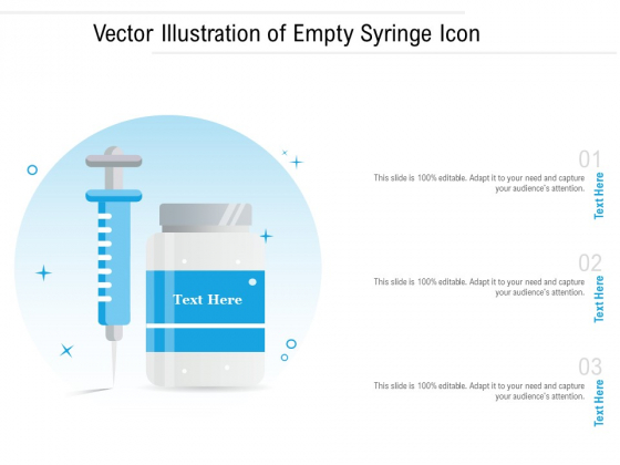 Vector Illustration Of Empty Syringe Icon Ppt PowerPoint Presentation Inspiration Graphics Download PDF