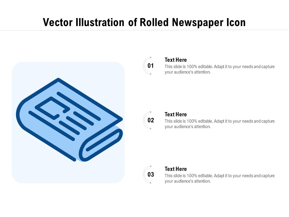 Vector Illustration Of Rolled Newspaper Icon Ppt PowerPoint Presentation Gallery Structure PDF