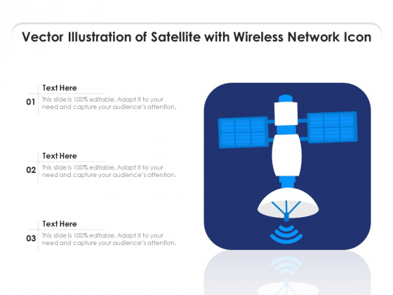 Vector Illustration Of Satellite With Wireless Network Icon Ppt PowerPoint Presentation Icon Gallery PDF