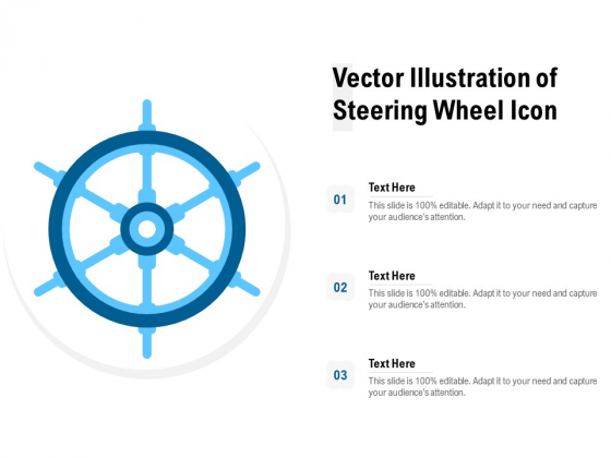Vector Illustration Of Steering Wheel Icon Ppt PowerPoint Presentation Gallery Guide PDF