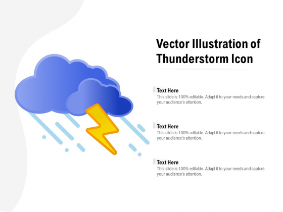 Vector Illustration Of Thunderstorm Icon Ppt Layouts Influencers PDF