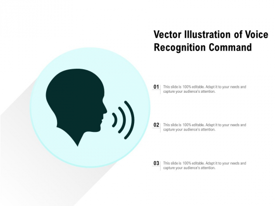 Vector Illustration Of Voice Recognition Command Ppt PowerPoint Presentation Infographic Template Infographic Template