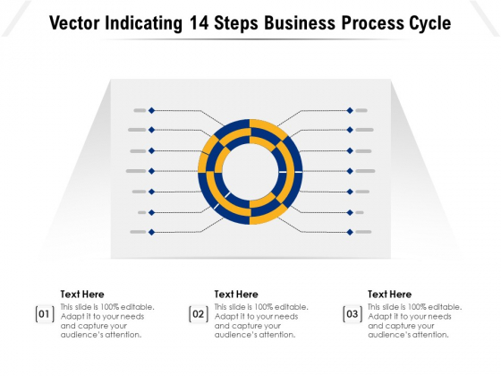 Vector Indicating 14 Steps Business Process Cycle Ppt PowerPoint Presentation Gallery Background Images PDF Slide 1