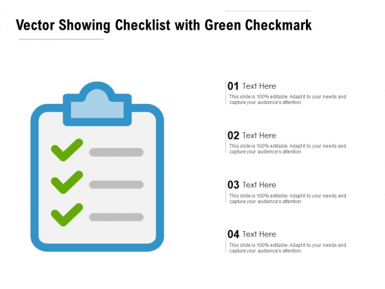 Vector Showing Checklist With Green Checkmark Ppt PowerPoint Presentation Gallery Inspiration PDF Vector Showing Checklist With Green Checkmark Ppt PowerPoint Presentation Gallery Inspiration PDF