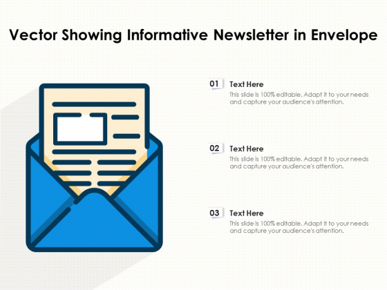 Vector Showing Informative Newsletter In Envelope Ppt PowerPoint Presentation Gallery Brochure PDF