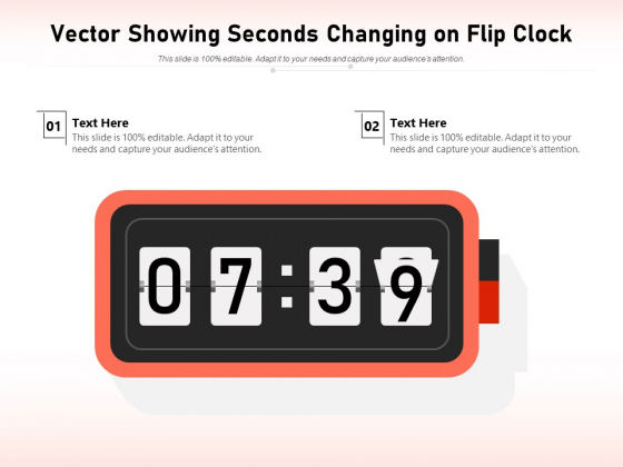 Vector Showing Seconds Changing On Flip Clock Ppt PowerPoint Presentation File Inspiration PDF